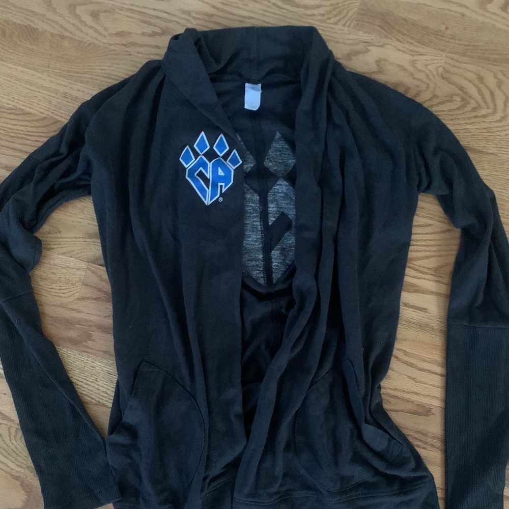 Cheer athletics CA cardigan with pockets.